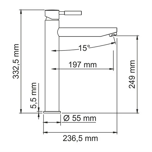 Смеситель для раковины WasserKRAFT Main хром, высокий - фото 2