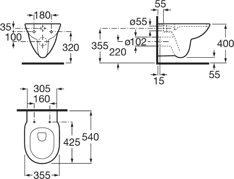 Унитаз с инсталляцией Roca Debba Round Pack подвесной, с инсталляцией index_1 - фото 5