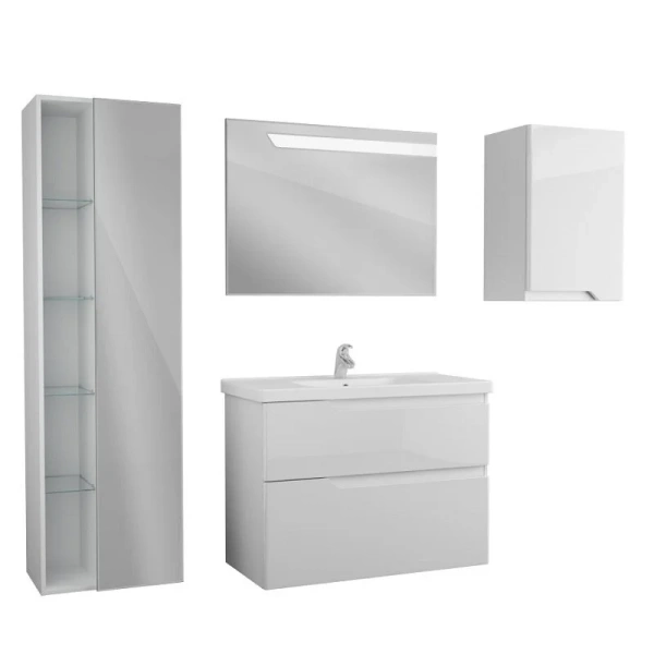 Тумба под раковину подвесная OWL 1975 Hella stor 100 см белая, современная, hi-tech - фото 3