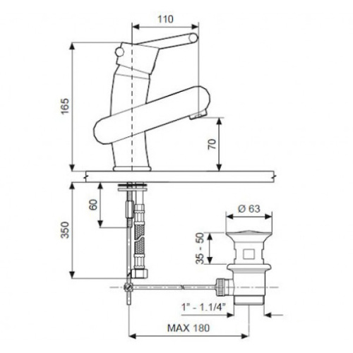 Смеситель для раковины Emmevi Twist 6603 - фото 3