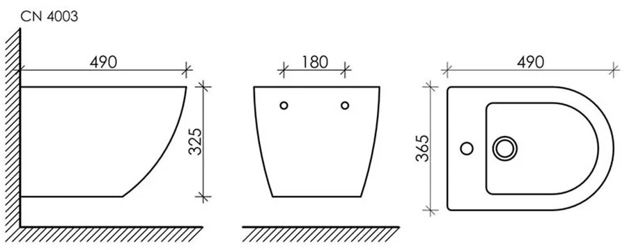 Биде подвесное Ceramica Nova Metropol CN4003 овальное - фото 2