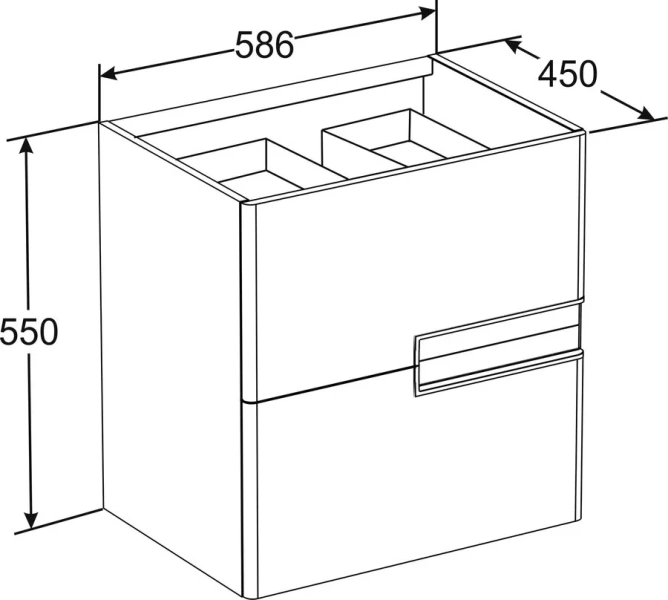 Тумба под раковину подвесная Roca Victoria Nord Ice Edition 60 см белый глянец, в наличии - фото 2