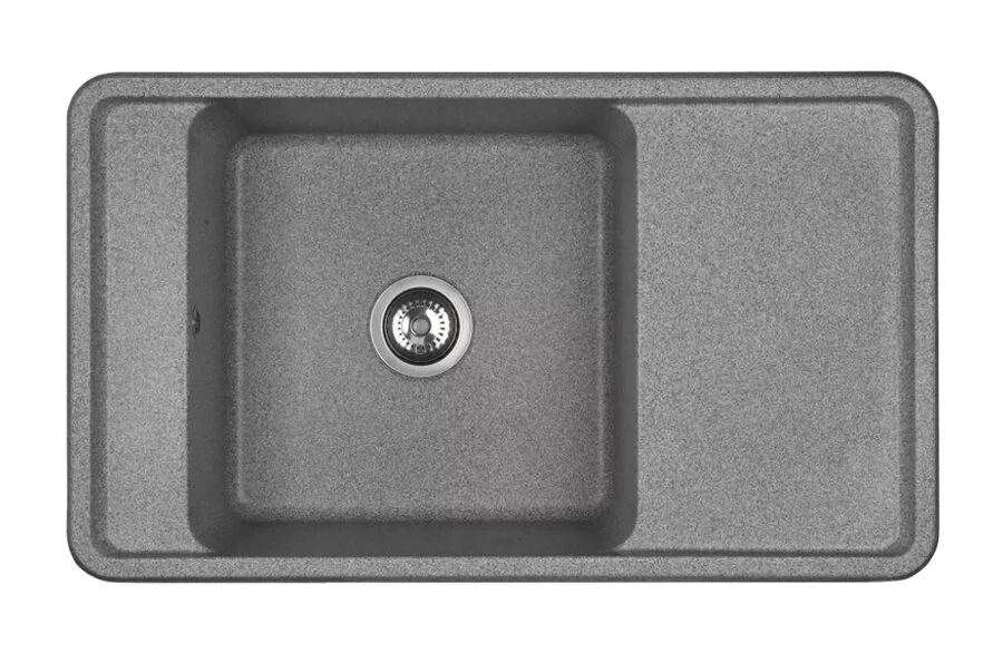 Мойка для кухни Акватон Беллис 87 см серая - фото 1