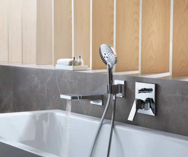 Смеситель для душа Hansgrohe Metropol внешняя часть, матовый черный - фото 4