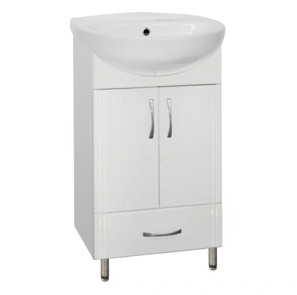 Тумба с раковиной напольная Style Line Эко Стандарт ЛС-00000096 50 см с дверками