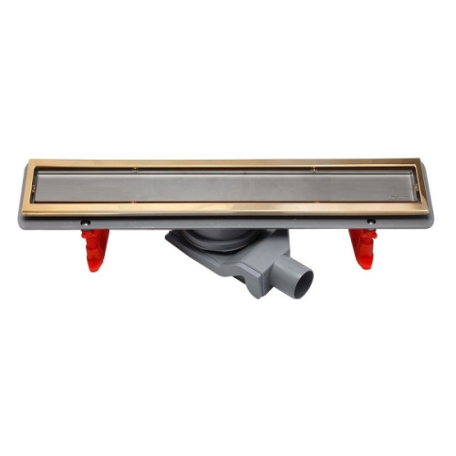 Линейный трап, цвет позолота 24К, двухсторонний, Pestan Confluo Premium Line 550 Gold, душевой трап - фото 2