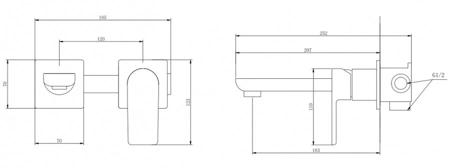Смеситель для раковины Abber Weiss Insel AF8082 скрытого монтажа - фото 2