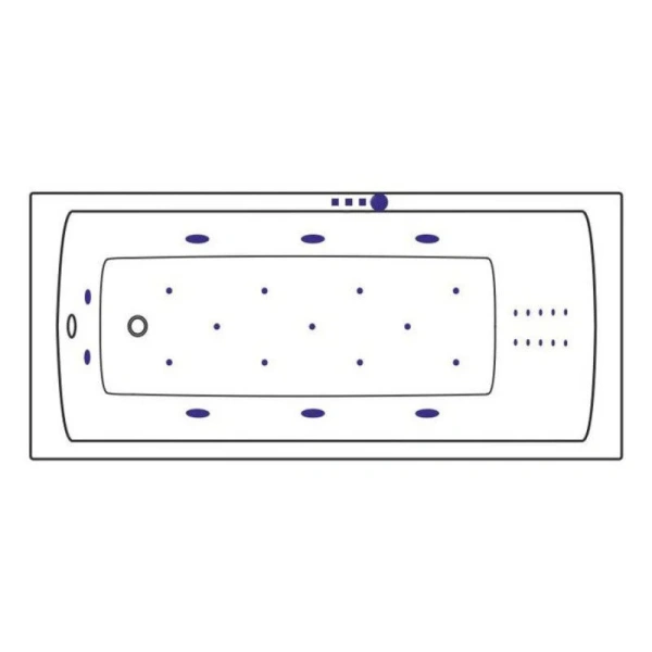 Ванна гидромассажная Excellent Aquaria Ultra Nano 160 x 70 см, белый/хром, WAEX.AQU16.ULTRANANO.CR - фото 3