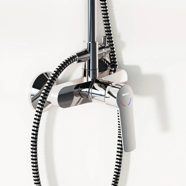 Душевая стойка Damixa Jupiter 977710 со смесителем, без излива - фото 5