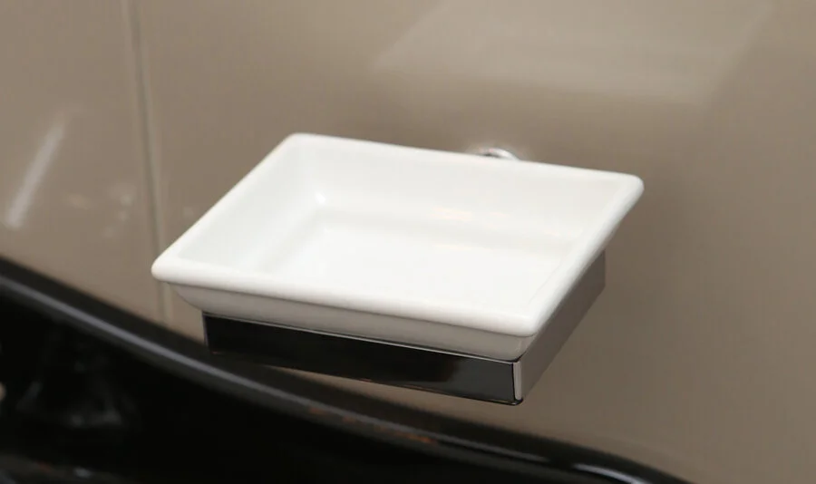 Мыльница для ванной керамическая, цвет белый фурнитура хром, Devon&Devon First Class, по запросу index_1 - фото 4