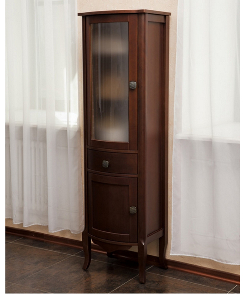 Шкаф, петли слева, цвет орех матовый, фурнитура состаренное серебро, La Beaute Joanna - фото 1