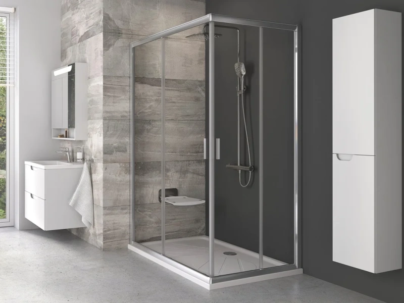 Сиденье для душа Ravak OVO белое/черное матовое index_2 - фото 5