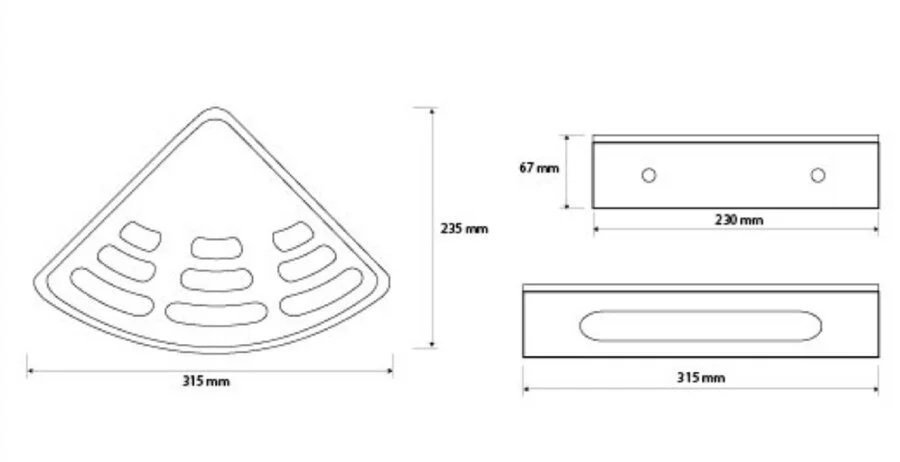 Полочка для ванной Bemeta Cytro угловая, современные, hi-tech - фото 2