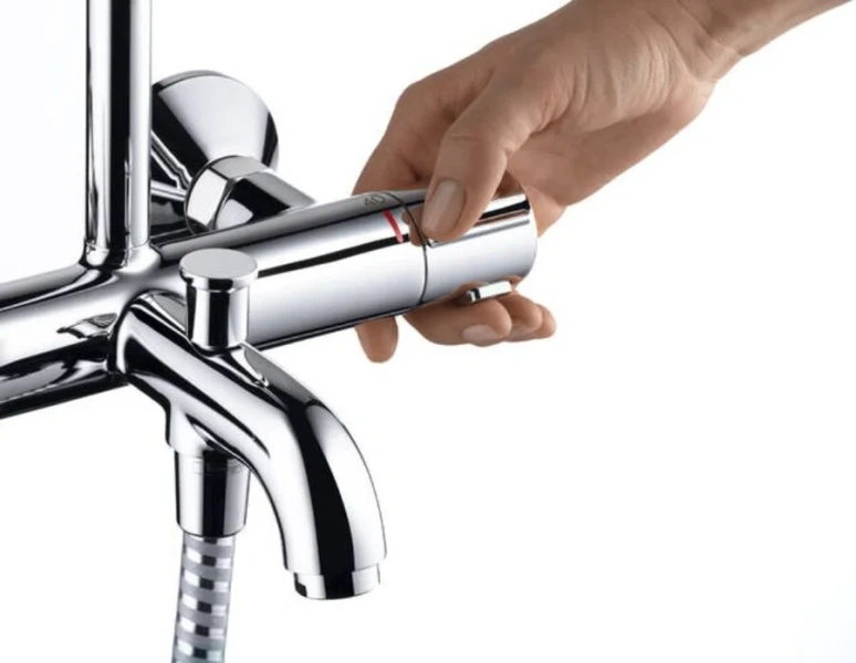 Душевая стойка Hansgrohe Vernis Blend хром, с тропическим душем - фото 4
