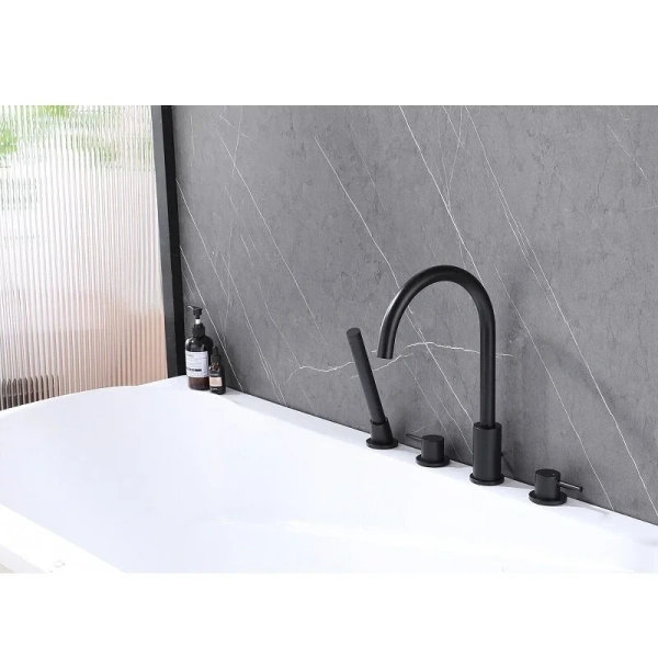 Смеситель для ванны Abber Wasser Kreis черный матовый, современные, hi-tech - фото 3