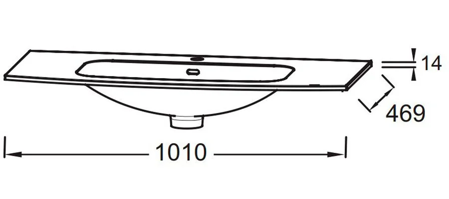 Раковина мебельная Jacob Delafon Nona 100 см глянцевый белый, современные, hi-tech - фото 2