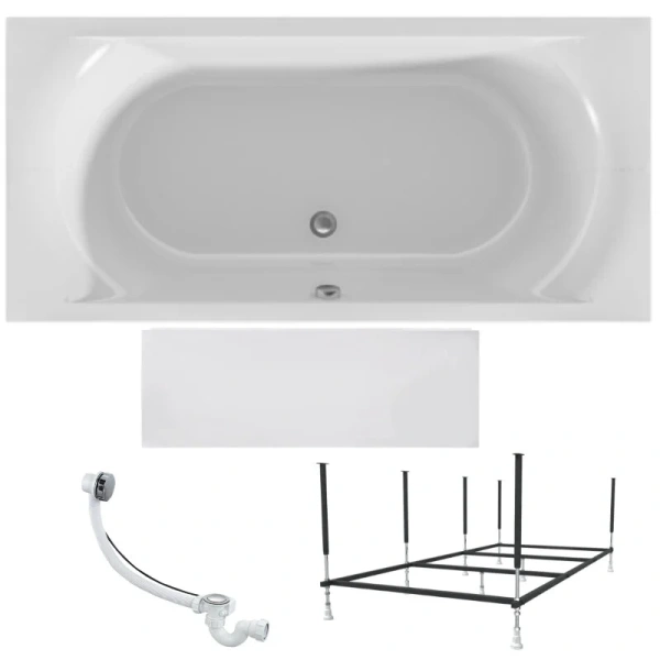 Ванна акриловая 1MarKa Esma 01эс1990кп, 190 x 90 см, цвет белый - фото 4