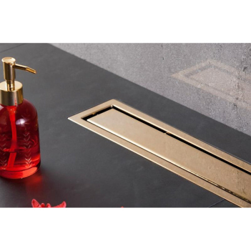 Линейный трап, цвет позолота 24К, двухсторонний, Pestan Confluo Premium Line 450 Gold, душевой трап - фото 2