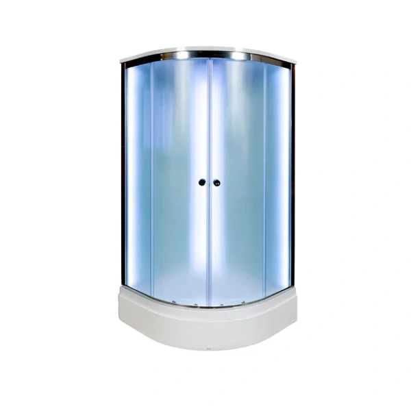 Душевая кабина Deto D 100х100 см с подсветкой - фото 1