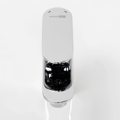 Смеситель для раковины WasserKRAFT Dinkel хром, из латуни, недорогие, прямоугольная форма - фото 5