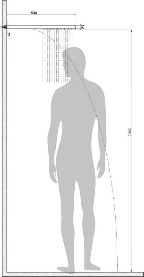 Верхний душ Bossini Manhattan I00570.030, хром index_1 - фото 8