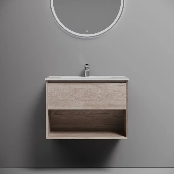 Тумба под раковину подвесная Sancos Marmi 1.0 70 см дуб галифакс натуральный - фото 4