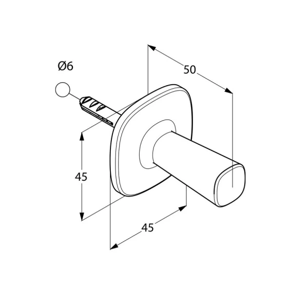 Крючок для ванной Kludi Ambienta хром - фото 2