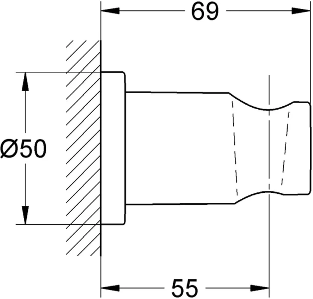 Настенный держатель,белая луна, Grohe Rainshower 27074LS0, в наличии - фото 2