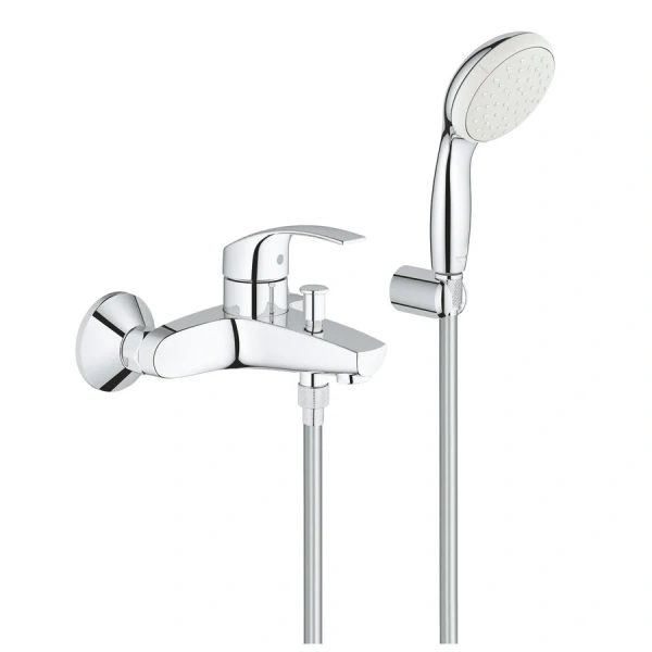 Смеситель для ванны c душевым набором Grohe Eurosmart 3330220A - фото 1