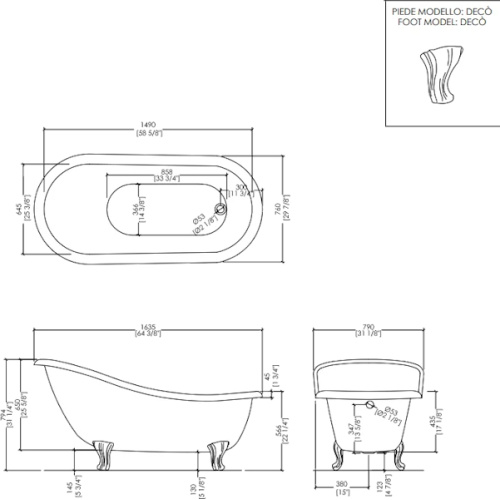 Схема, без гидромассажа, большие, глубокие - фото 5