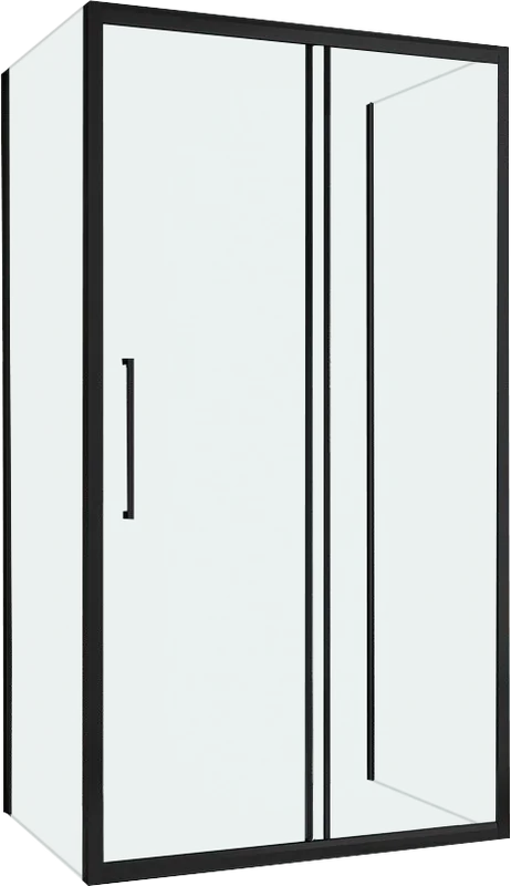 Душевой уголок Abber Schwarzer Diamant 180х70 см профиль черный - фото 2