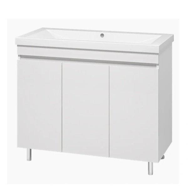 Тумба под раковину напольная Misty Енисей 100 см белая - фото 4