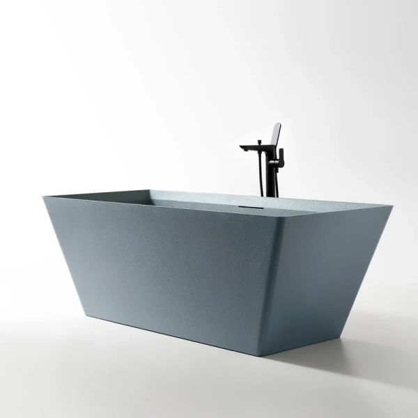 Ванна из искусственного камня Abber Berlin 170x75 см серая, прямоугольные - фото 5