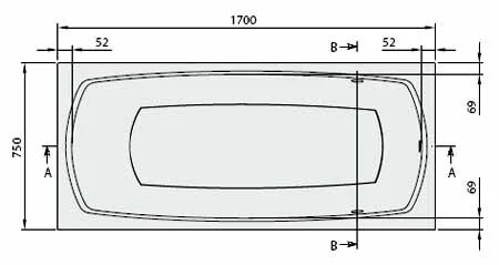 Ванна квариловая Villeroy & Boch My Art 170х75 см белая, без гидромассажа, большие - фото 6