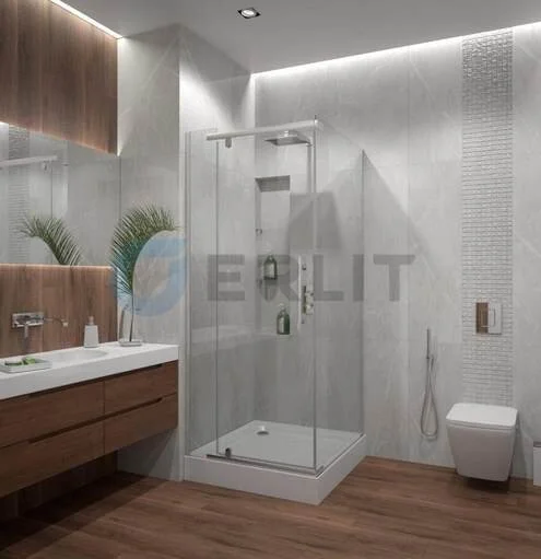 Душевой уголок Erlit Comfort 98х98 см стекло прозрачное, квадратные - фото 2