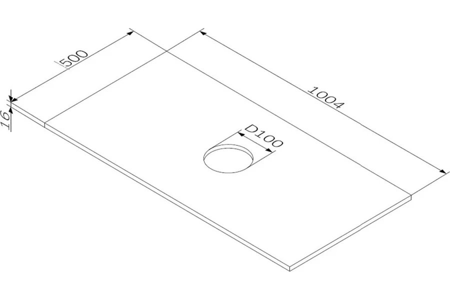 Столешница Am.Pm Func M8FST100 100 см прямоугольная, в наличии - фото 2