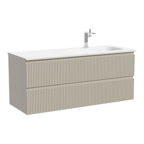 Тумба под раковину подвесная Sancos Snob R 120 см правая beige soft