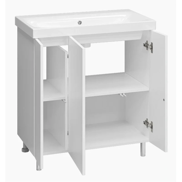 Тумба с раковиной напольная Misty Лира 80 см с дверцами, 80 см - фото 6