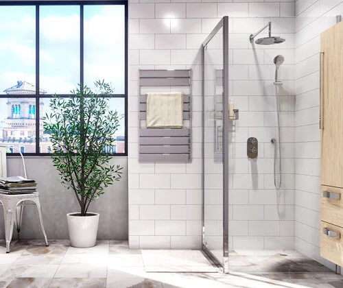 Душевой уголок WasserKRAFT Berkel 100х90 см профиль хром - фото 3