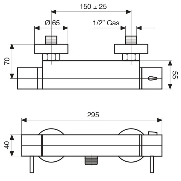 Смеситель для душа термостатический Emmevi 45300 Piper - фото 2