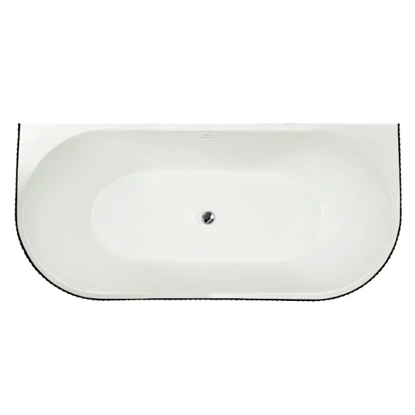 Ванна акриловая Royal Bath Nero RB611902BL-CH, 150 x 75 см, цвет белый/черный - фото 2