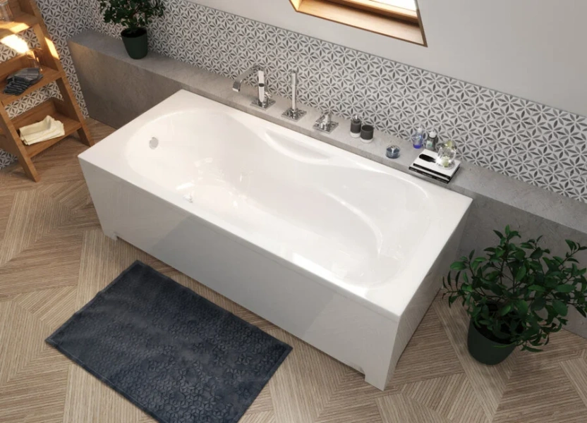 Ванна из литьевого мрамора Эстет Эллис 170x75 см белая глянцевая, прямоугольные - фото 5