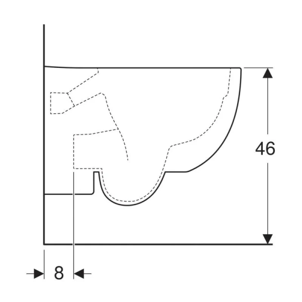 Унитаз подвесной Geberit Renova Comfort 500.694.01.1, современные, hi-tech, круглые - фото 5