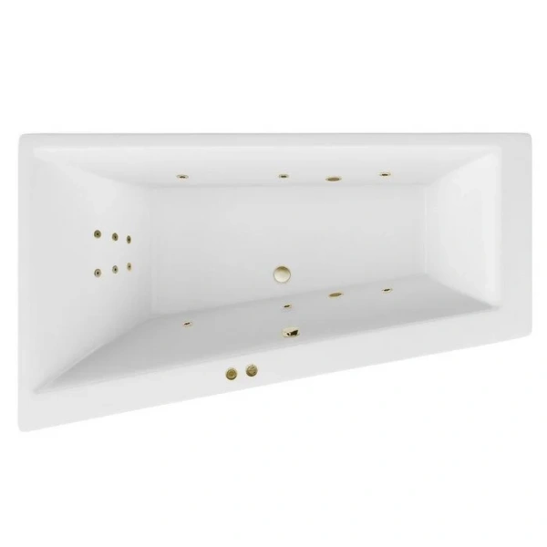 Ванна гидромассажная Excellent Sfera Slim Line 170 x 100 см, левая, белый/бронза, WAEX.SFL17S.LINE.BR - фото 2
