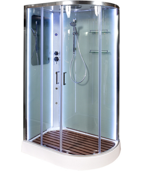 Душевая кабина Deto A102 120х80 см с led подсветкой и гидромассажем