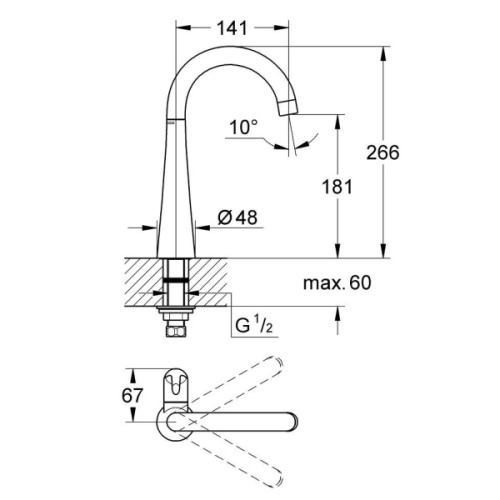 Смеситель для кухни Grohe Zedra 30026 - фото 3