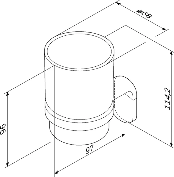 Стакан для ванной Am.Pm X-Joy стеклянный, современные, hi-tech index_1 - фото 8