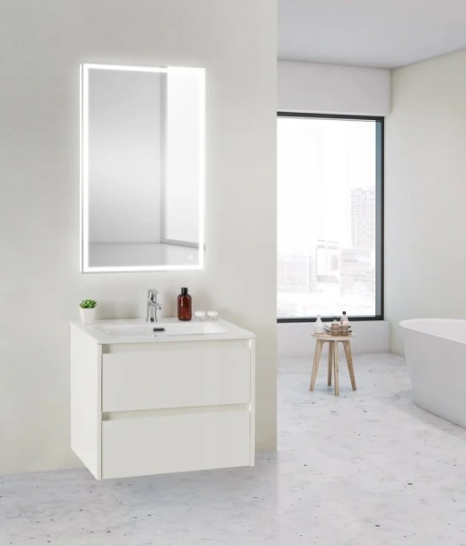 Тумба под раковину подвесная BelBagno Kraft 60 см bianco opaco, современная, hi-tech - фото 3