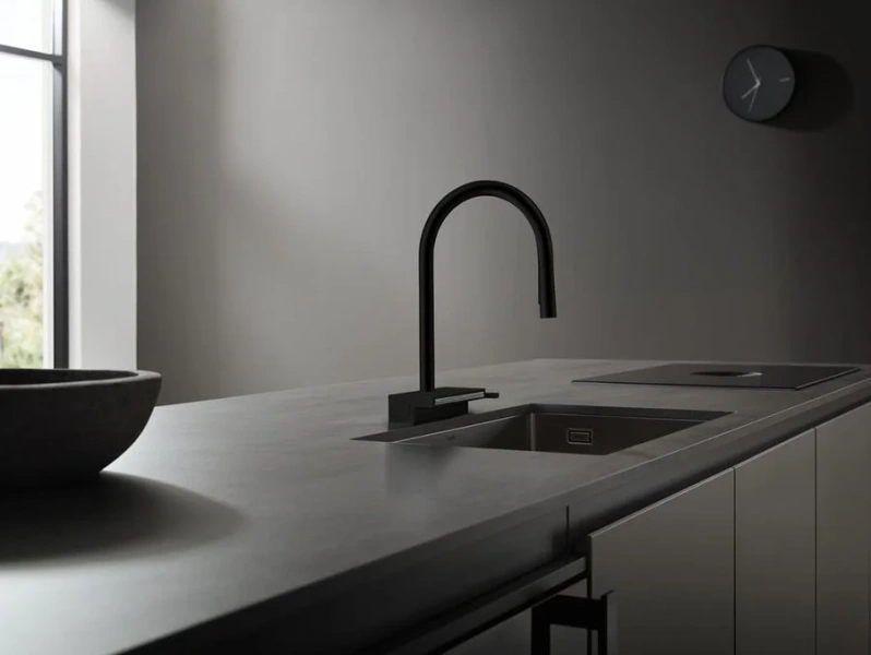 Смеситель для кухни Hansgrohe Aquno Select черный матовый - фото 4