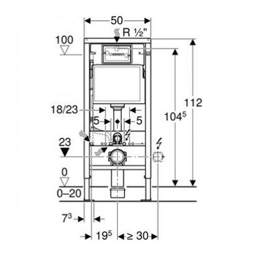 Комплект инсталляция и подвесной унитаз Geberit Duofix 458.128.21.1-20406 - фото 2